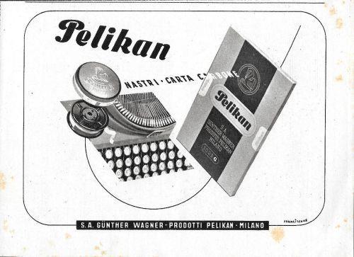 Pelikan, nastri e carta carbone. Advertising 1941 - copertina