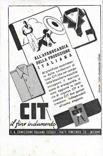CIT il fine indumento. Advertising 1941 - copertina
