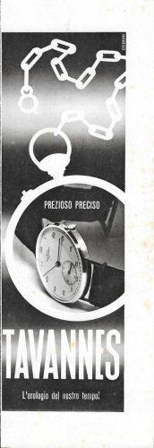 Tavannes. L'orologio del nostro tempo. Advertising 1941 - copertina