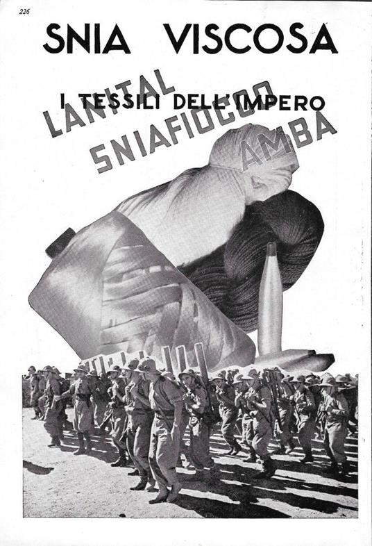 Snia Viscosa, i tessuti dell'Impero/Bemberg. Advertising 1937 fronte retro - copertina