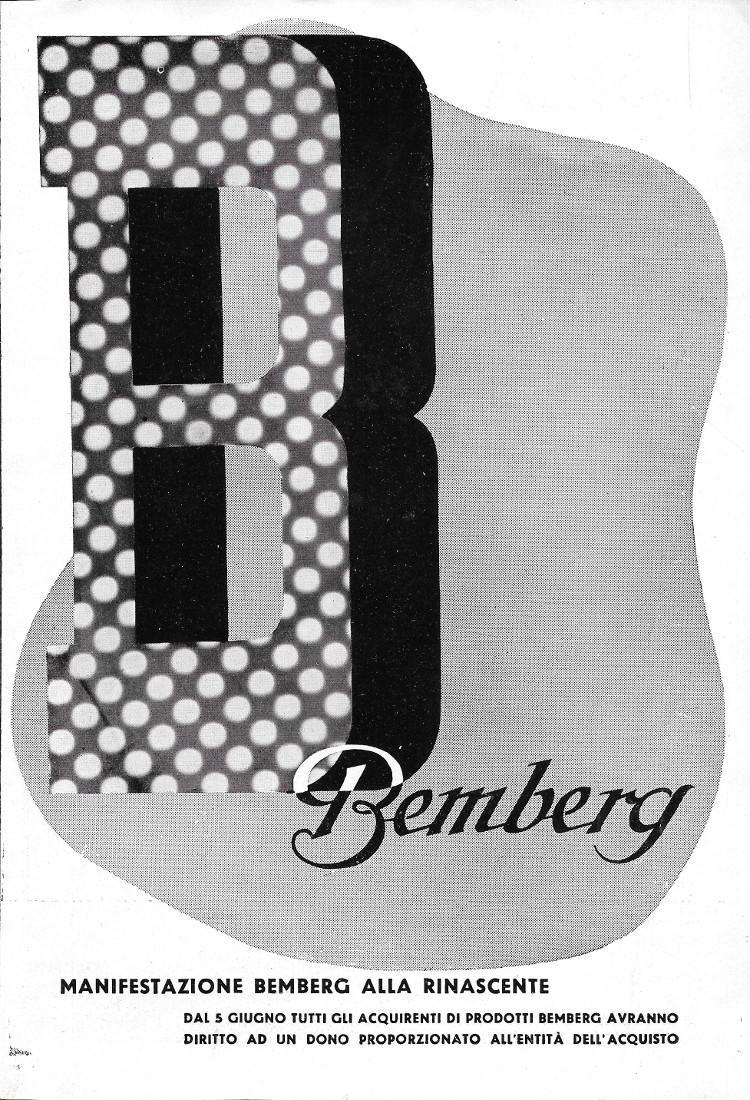 Snia Viscosa, i tessuti dell'Impero/Bemberg. Advertising 1937 fronte retro