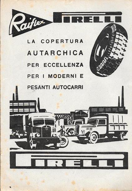 Pirelli Raiflex/Linee triestine per l'Oriente. Advertising 1942 fronte retro - copertina