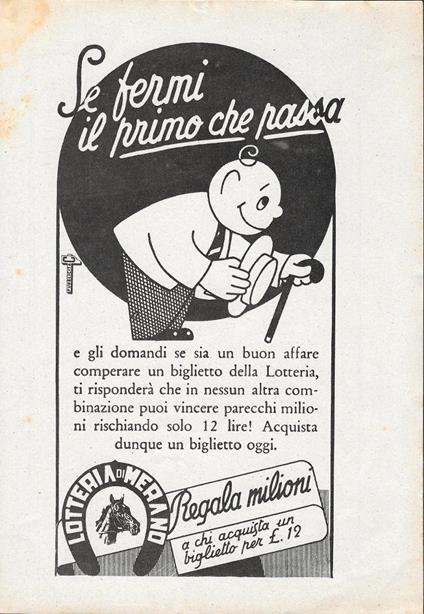 Lotteria di Merano. Advertising 1942 - copertina