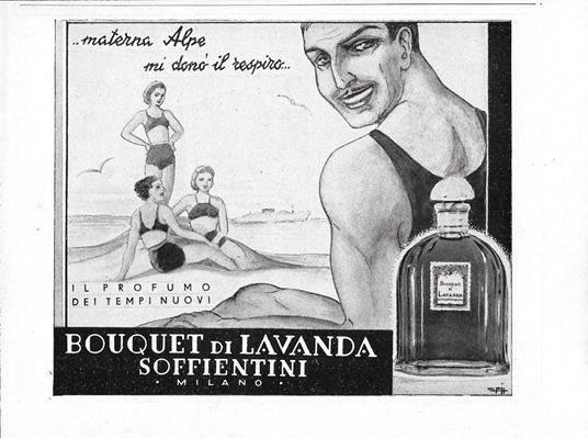Bouquet di Lavanda Soffientini/Cicli Bianchi. Advertising 1942 fronte retro - copertina
