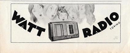 Watt Radio Torino. Advertising 1942 - copertina