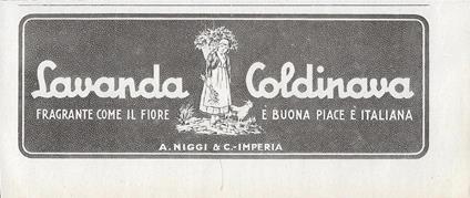 Lavanda Coldinava. Advertising 1942 - copertina