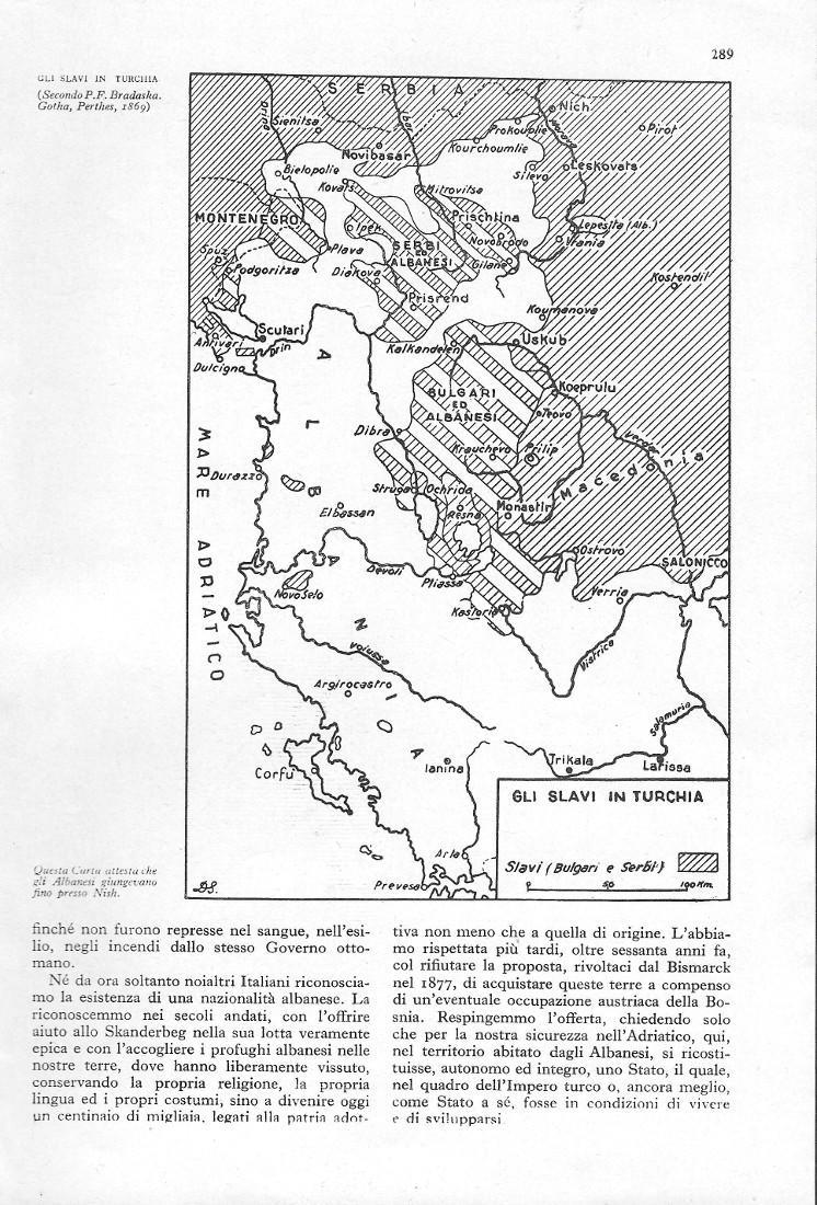 Cartine etnografiche dell'Albania. Stampa 1942