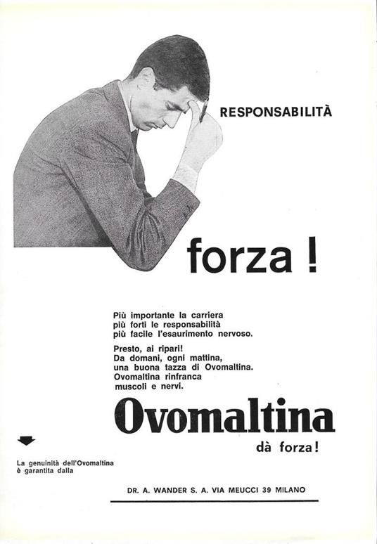 Ovomaltina da forza!. Advertising 1963 - copertina