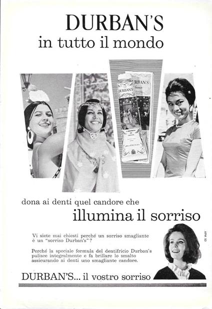 Durban's in tutto il mondo. Advertising 1963 - copertina