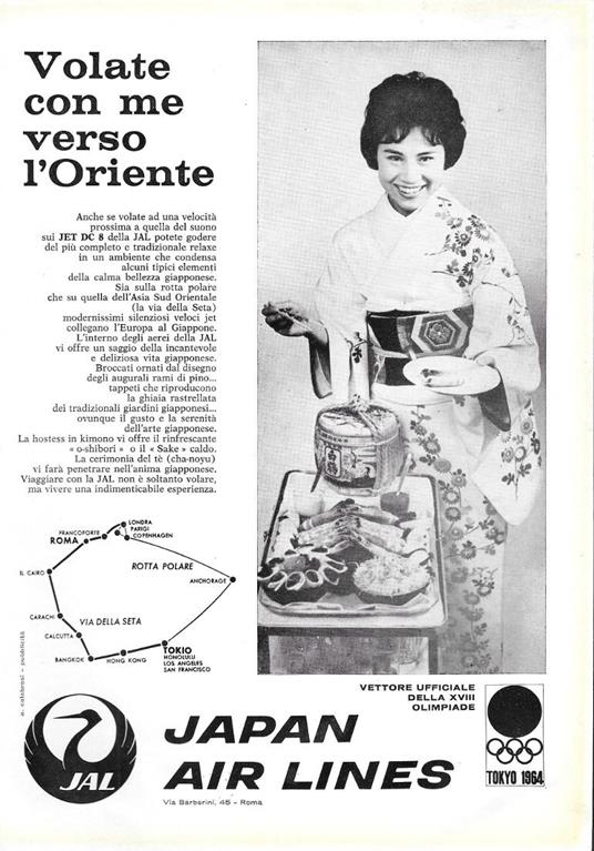 Japan Air Lines. Tokio 1964. Advertising 1963 - copertina