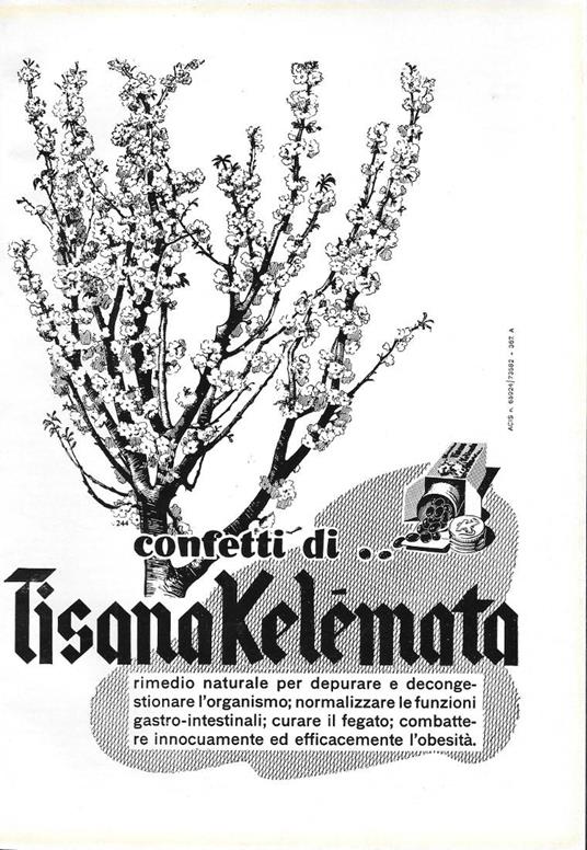 Confetti di... Tisana Kelemata. Advertising 1963 - copertina