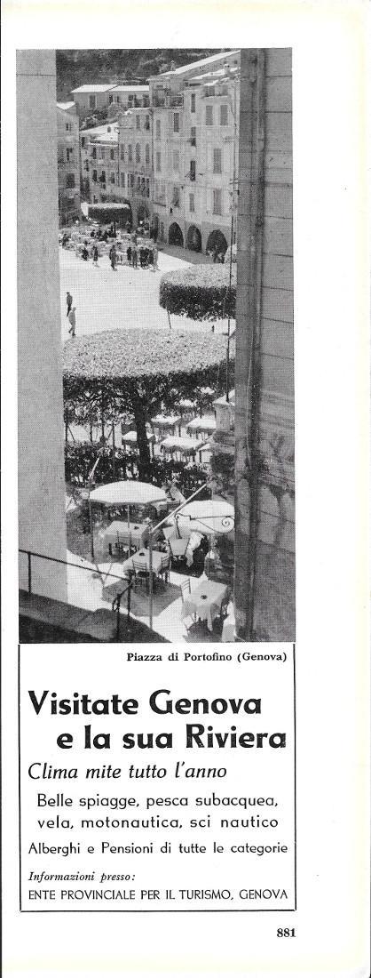 Visitate Genova e la sua Riviera. Advertising 1963 - copertina