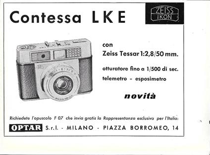 Contessa LKE. Advertising 1963 - copertina