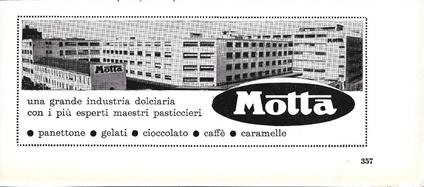 Motta industria dolciaria. Advertising 1963 - copertina