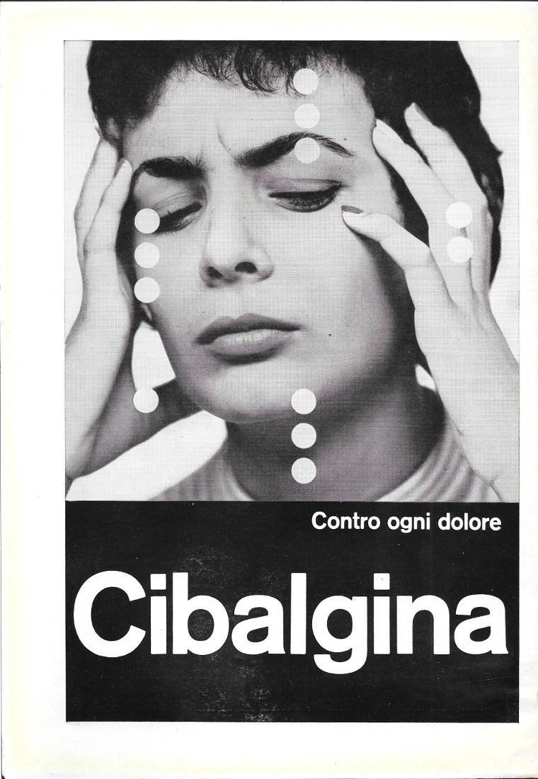 Fuoribordo Pirelli/Cibalgina. Advertising 1961 fronte/retro