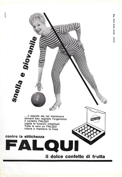 Falqui. Il dolce confetto alla frutta. Advertising 1961 - copertina