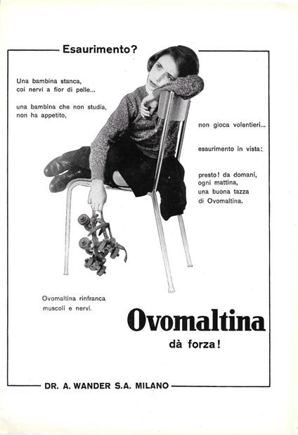 Esaurimento? Ovomaltina da forza. Advertising 1961 - copertina
