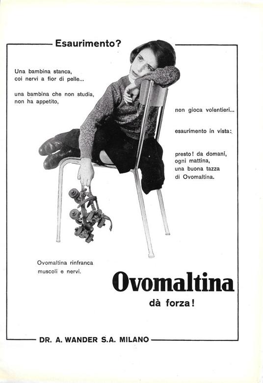 Esaurimento? Ovomaltina da forza. Advertising 1961 - copertina