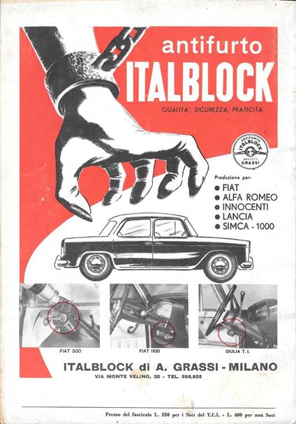 Antifurto Italblock Advertising 1964 - copertina
