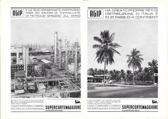 Agip - Supecortemaggiore. Doppia pagina. Advertising 1964 - copertina