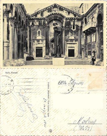 Split-Spalato. Peristil. Viaggiata 1941 - copertina