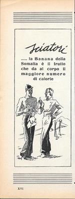 Sciatori ... la Banana della Somalia. Advertising 1936