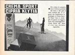 Crema Sport . Cipria Klytia / Olio Sasso. Advertising 1936