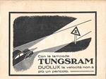 Lampade Tungsram Duolux . La velocità non è più in pericolo. Advertising 1936