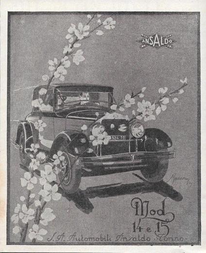 Ansaldo Torino. Mod 14 e 15. Advertising 1929 - copertina