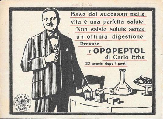 Opopeptol di Carlo Erba. Advertising 1928 - copertina