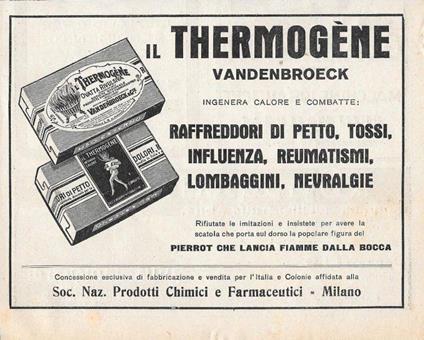 Il Thermogène Vandenbroeck. Advertising 1928 - copertina