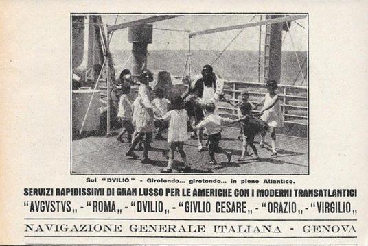 Navigazione Generale Italiana. Advertising 1928 - copertina