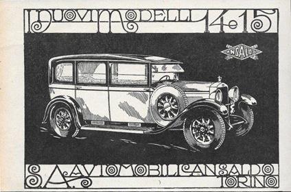 Automobili Ansaldo Torino. I Nuovi Modelli 14 e 15. Advertising 1928 - copertina