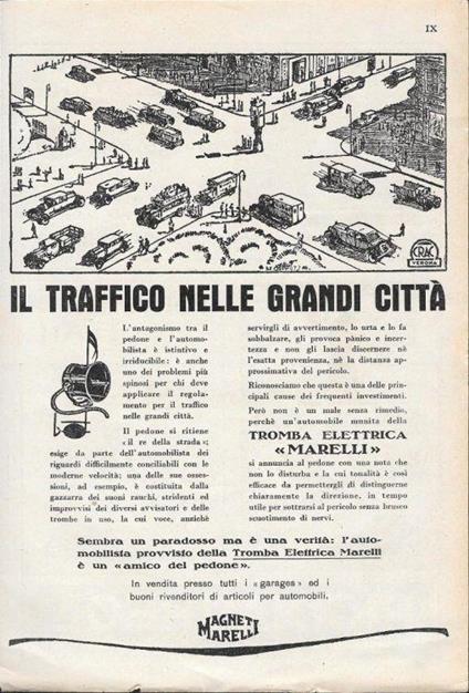 Tromba Elettrica Magneti Marelli. Advertising 1928 - copertina