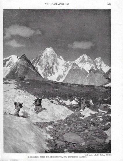 Picco del Masherbrum dal Ghiacciaio Baltoro. Stampa 1928 - copertina