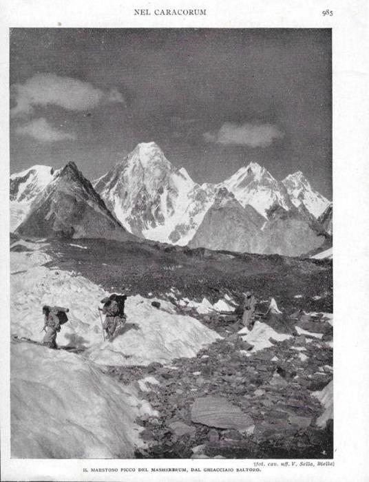 Picco del Masherbrum dal Ghiacciaio Baltoro. Stampa 1928 - copertina