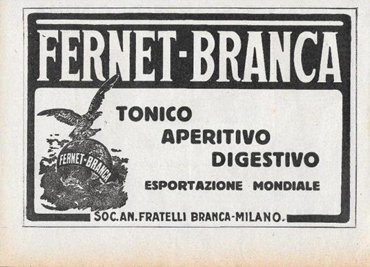Fernet Branca / Stivali e Scarpe di gomma. Advertising 1928 - copertina