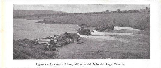 Uganda: Le cascate Ripon / I coccodrilli del Lago Alberto. Stampa 1934 - copertina