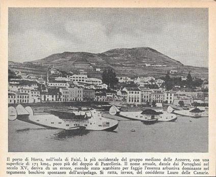 Il Porto di Horta nell'Isola di Faial (Azzorre). Stampa 1934 - copertina