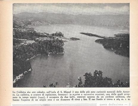 S. Miguel (Azzorre): Veduta di Ribeira Grande/La Caldeira das sete cidades. Stampa 1934 - 2