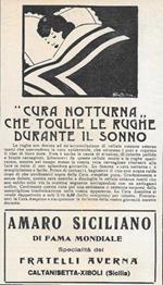 Amaro Siciliano. Fratelli Averna. Advertising 1923