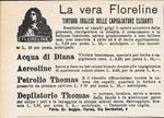 La Vera Floreline, tintura ingelse delle capigliature eleganti. Advertising 1923