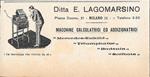 Lagomarsino. Macchine Calcolatrici e Addizionatrici. Advertising 1923