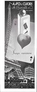 Asso di Cuori, profumo. A. Bertelli & C. Advertising 1939
