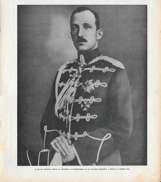 Il Re dei Bulgari , Boris III. Stampa 1943 - copertina