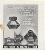 Saratoga Inco. Inchiostro stilografico. Advertising 1943