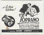 Soprano. Liquirizia Caremoli. Advertising 1943