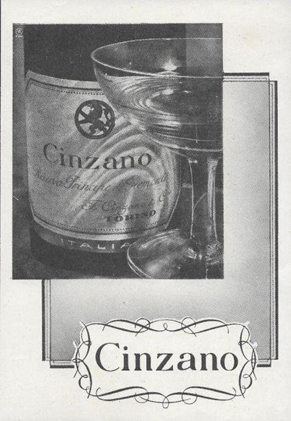 Cinzano, Riserva Principe di Piemonte. Advertising 1943 - copertina