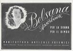 Belsana Assorbenti. Per la donna, per il bimbo. Advertising 1943
