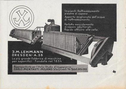 J.M.Lehmann Dresden, Impianti Di Raffreddamento Piastre Di Sapone. Advertising 1941 - copertina